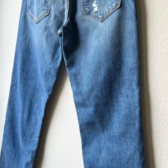 MOTHER Superior Blue The Tomcat Playing With Scissors Ankle Straight Jeans Sz 24 - Picture 10 of 16